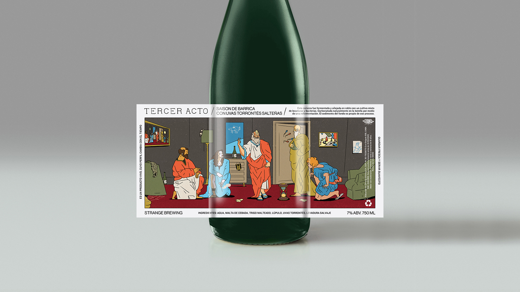 Tercer Acto - Saison de Barrica c/ Uvas Torrontés  – 7% – Mineralidad, acidez en su punto justo, duraznos maduros, vino naranjo, flores primaverales y un final bien sequito.